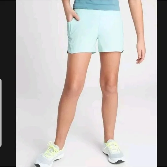 Athleta Girl Solid Record Breaker Short Oasis Blue Sz XXL/16 - Picture 3 of 16